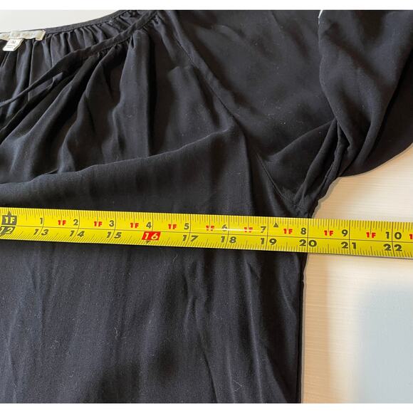 Kate & Sam Boho Dress Embroidered Tassels 3/4 Bell Sleeves Black Sz M Hippie - Picture 10 of 11